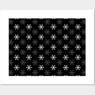 Snowflake Pattern | Black and White | Posters and Art